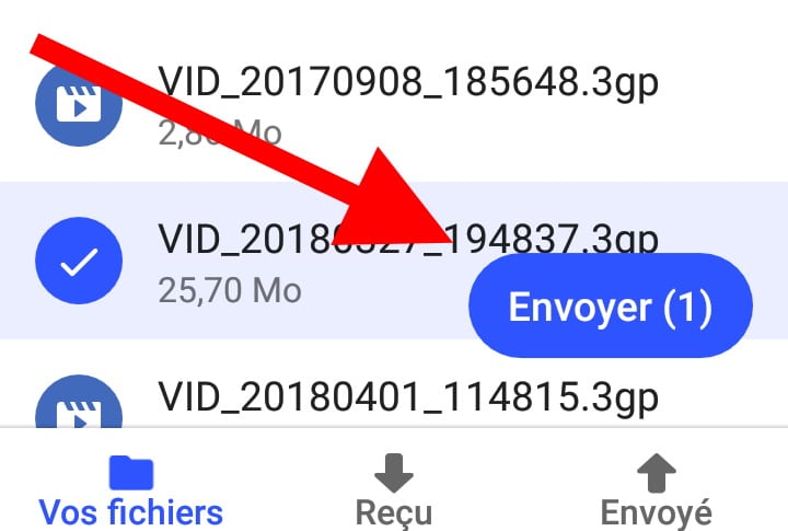 envoyer fichier opera mini
