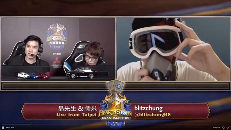 Image 1 : Blizzard bannit Blitzchung de son tournoi Hearthstone pour avoir soutenu les manifestants hongkongais