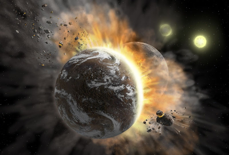 Image 1 : Collision entre deux exoplanètes, des scientifiques racontent