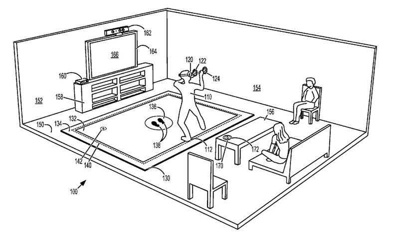Image 1 : Xbox VR Mat : un tapis de réalité virtuelle apparaît dans un brevet de Microsoft