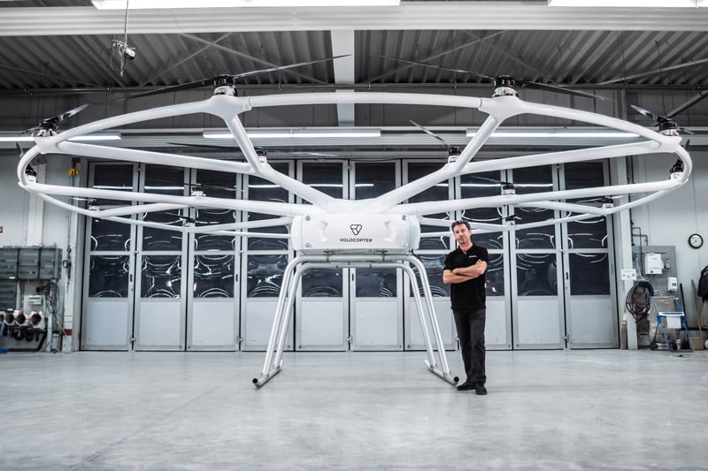 Image 1 : Premier vol public pour le drone Volocopter