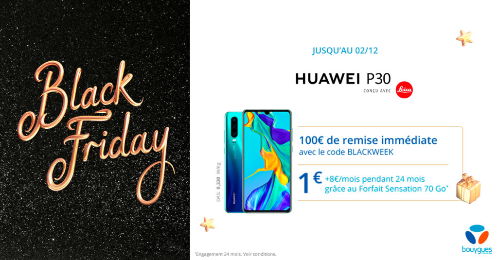 Image 2 : Forfait Bouygues Sensation avec Avantages Smartphone : remise de 100 € sur les mobiles pendant le  Black Friday