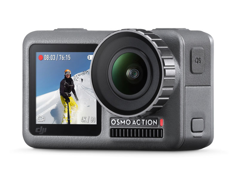 Image 1 : La mini caméra 4K DJI Osmo Action + carte micro SD 64 Go à 279 €
