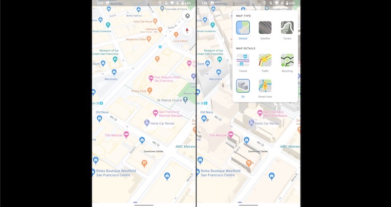 Image 2 : Google Maps : restaurants recommandés et calque 3D bientôt dans la poche
