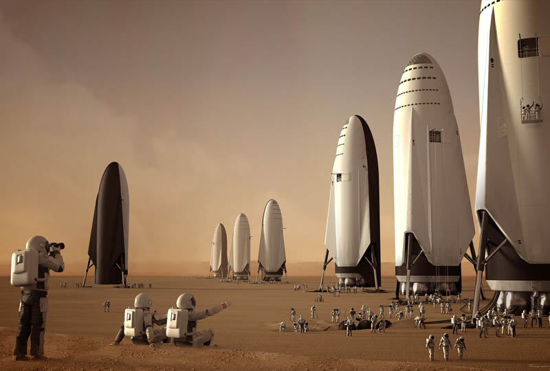 Image 1 : Elon Musk et Mars : 20 ans et 1000 vaisseaux spatiaux pour y construire la première ville