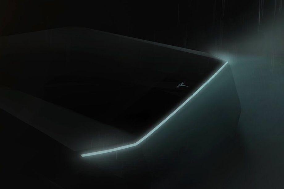 tesla pickup cybertruck teaser