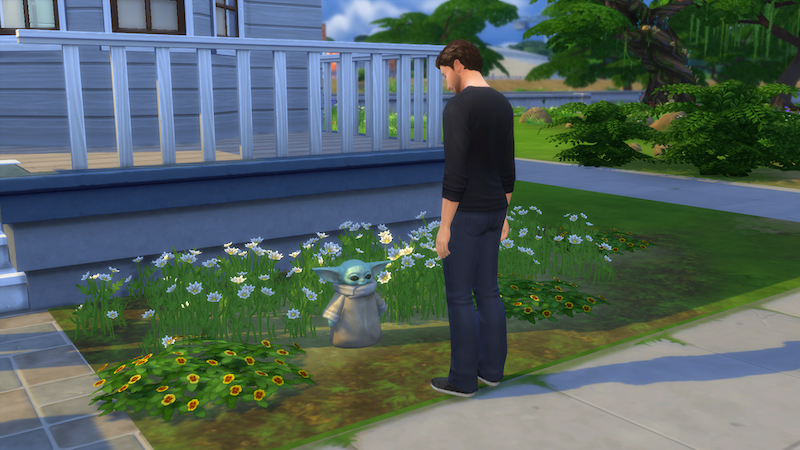 Image 1 : Bébé Yoda fait son entrée officielle dans les Sims 4