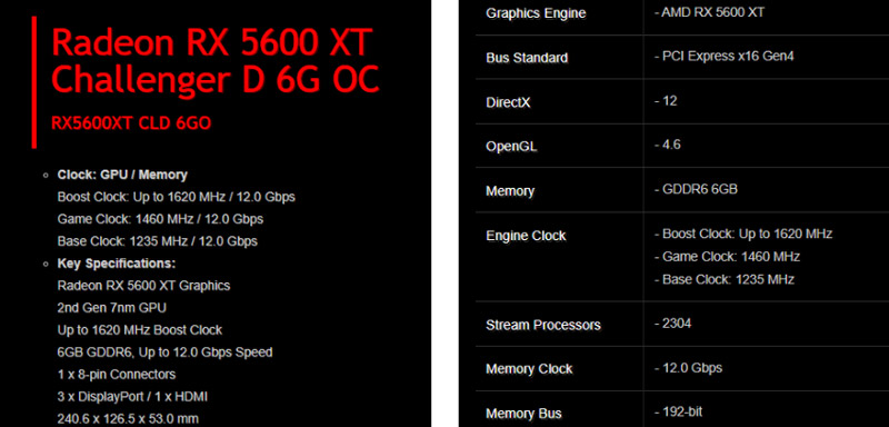 Image 2 : ASRock dévoile les spécifications de l’AMD Radeon RX 5600 XT