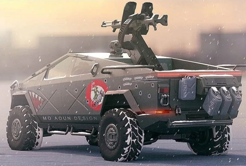 Image 3 : Tesla Cybertruck : quand les internautes redessinent le pick-up électrique