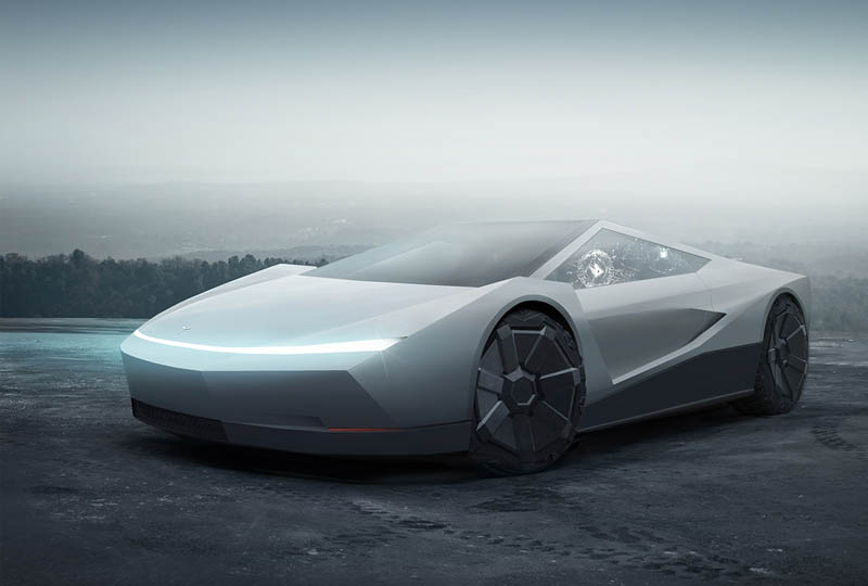 Image 1 : Cybertruck : et si Tesla en avait fait une supercar ?