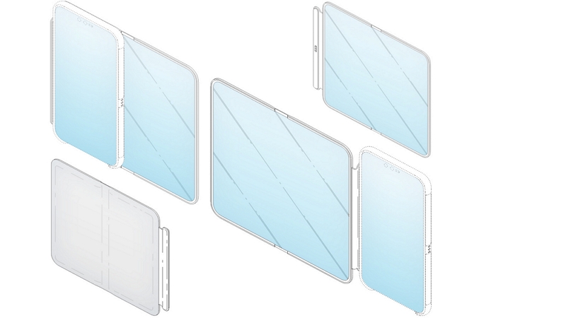 Image 1 : LG dépose le brevet d'un boîtier de smartphone pliable, entièrement en écran OLED