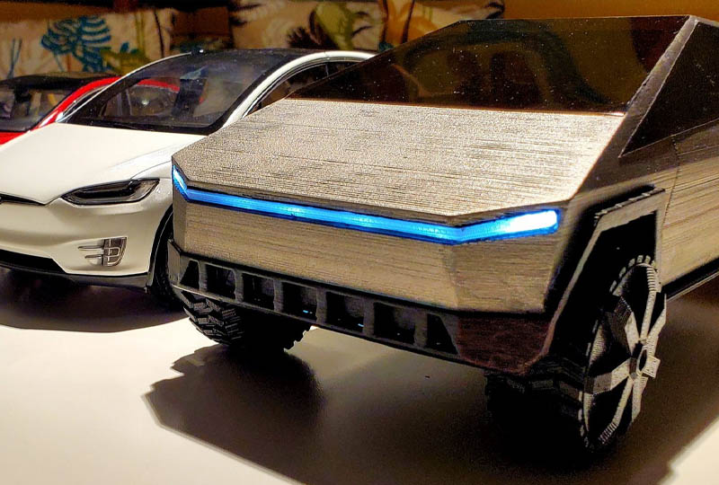 Image 1 : Tesla : imprimez vous-même votre Cybertruck en 3D
