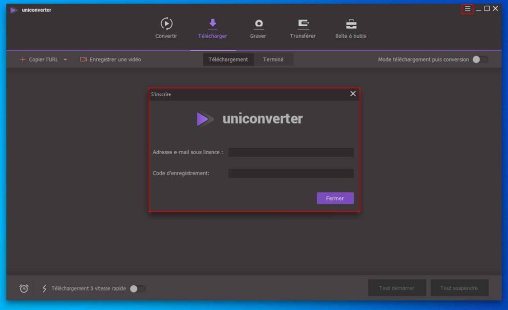 Image 2 : Comment télécharger des vidéos en ligne avec UniConverter ?