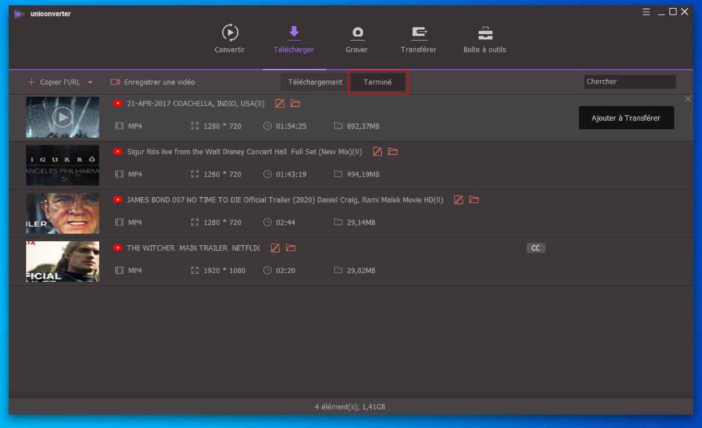 Image 9 : Comment télécharger des vidéos en ligne avec UniConverter ?