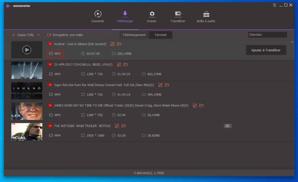Image 12 : Comment télécharger des vidéos en ligne avec UniConverter ?