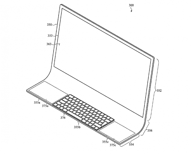 Image 1 : Apple imagine un nouveau iMac tout-en-un avec écran incurvé et clavier intégré