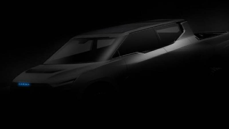 Image 1 : Karma travaille sur un pick-up électrique concurrent du Cybertruck
