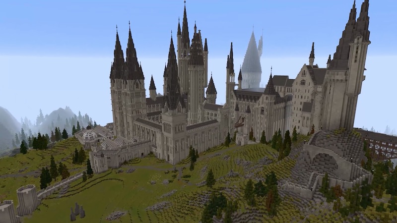 Image 1 : Harry Potter ft. Minecraft : des fans ont créé un RPG au sein d’une reproduction de Poudlard