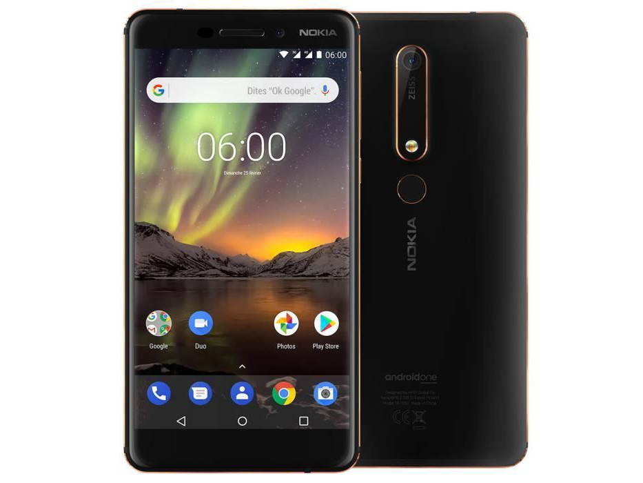 Image 1 : Le smartphone Nokia 6.1, sous Android One, à 199 €