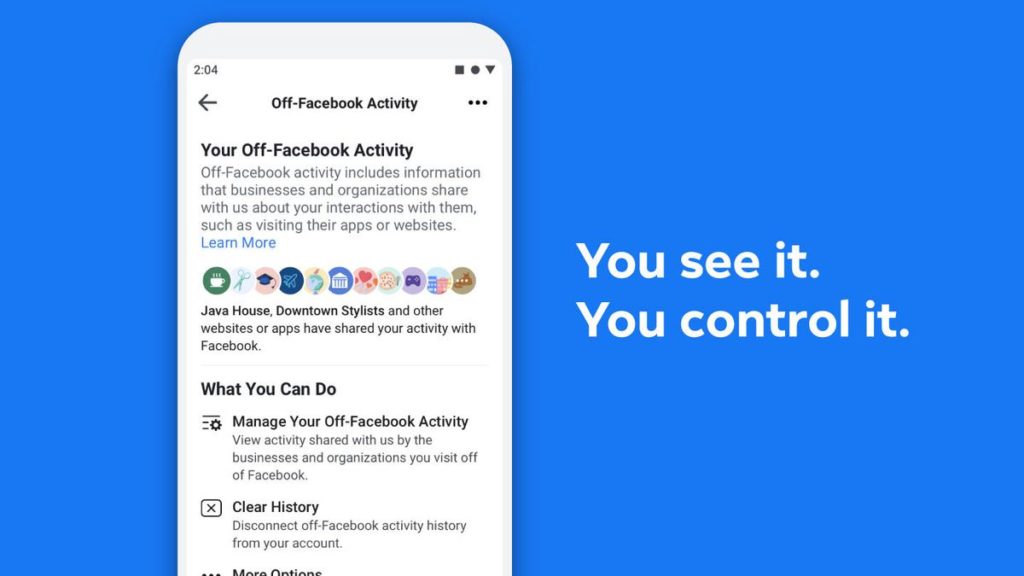 Image 1 : « Off-Facebook Activity », l’outil qui montre comment Facebook vous suit partout