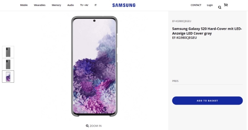 Image 2 : Galaxy S20 : Samsung laisse fuiter son smartphone sur son propre site