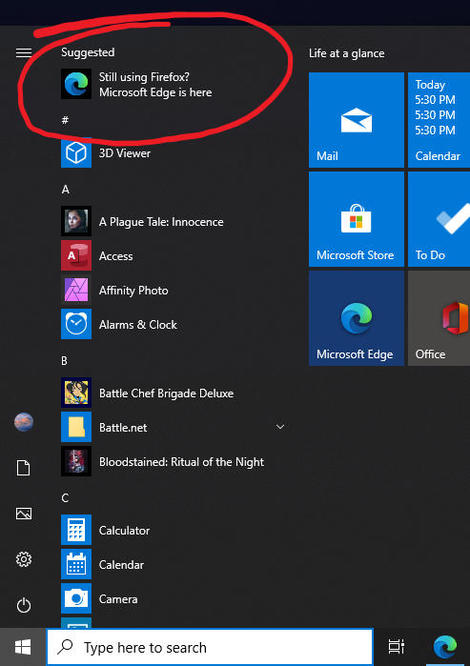 Image 2 : Windows 10 : Microsoft bouscule ses utilisateurs pour qu’ils utilisent Edge