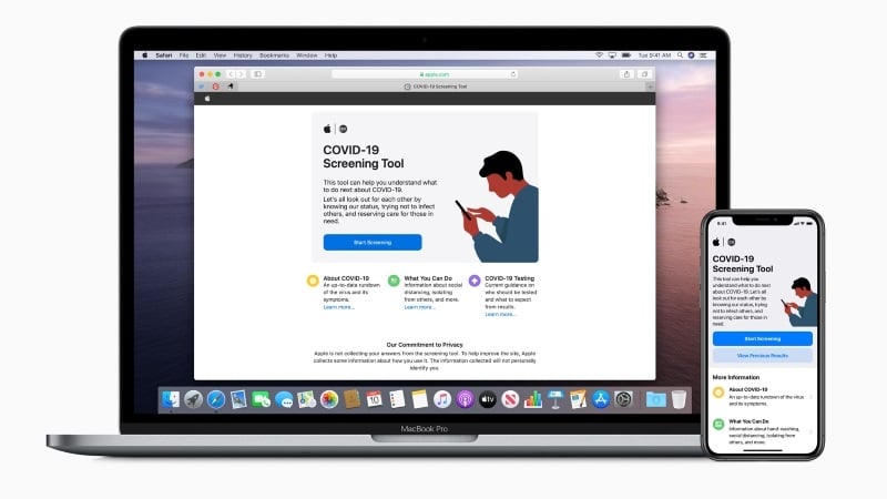 Image 1 : Covid-19 : Apple lance une application et un site web dédiés au dépistage du coronavirus