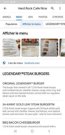 Image 4 : Google Maps vous conseille le meilleur plat à choisir au restaurant avec Google Lens