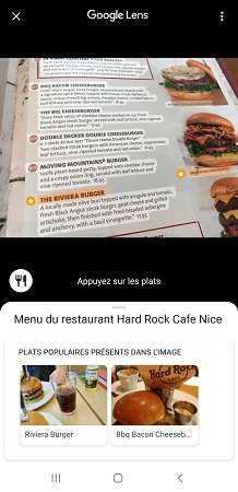 Image 6 : Google Maps vous conseille le meilleur plat à choisir au restaurant avec Google Lens