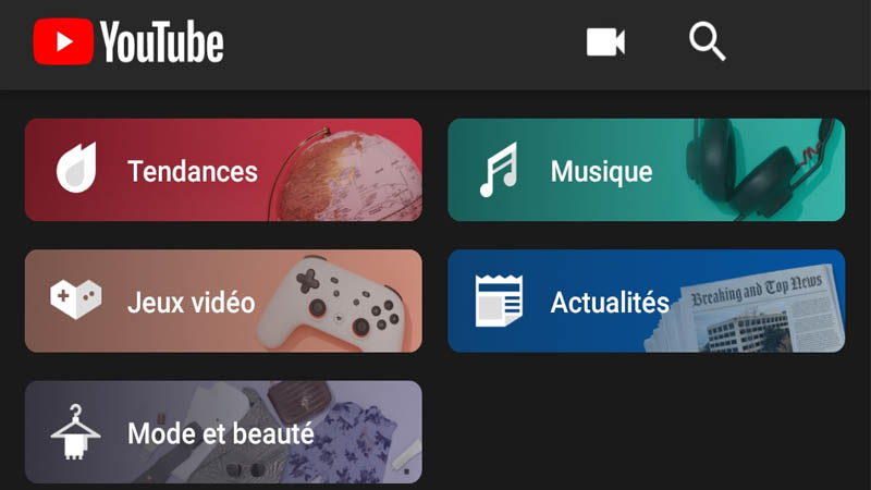 Image 1 : YouTube ajoute un onglet « Explorer » à ses applications mobiles