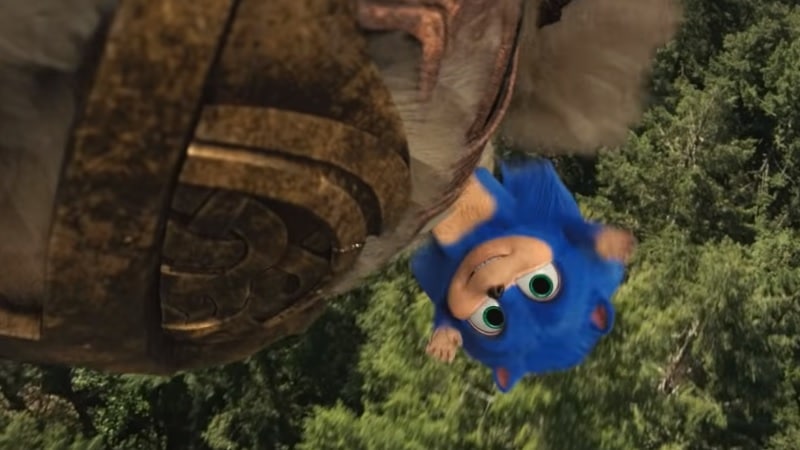 Image 1 : Un bébé Sonic trouvé dans une scène cachée du film Sonic the Hedgehog