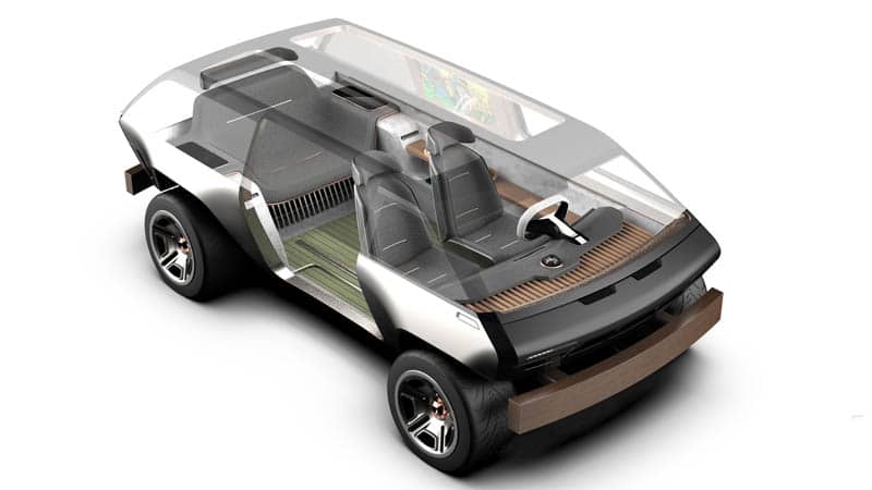 Image 5 : Quand le Cybertruck de Tesla s’accouple avec un minivan, ça donne ça
