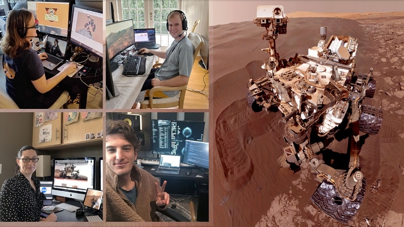 Image 1 : Sur Mars, le robot Curiosity est piloté en télétravail durant le confinement