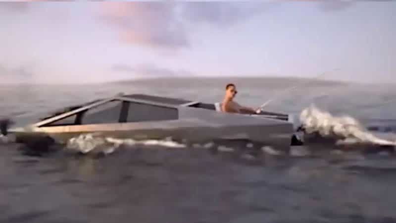 Image 1 : Tesla Cybertruck : dans l’eau, le SUV flottera « pendant un moment », assure Elon Musk
