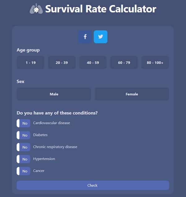 Image 2 : Covid-19 : un simulateur en ligne pour tester vos chances de survie
