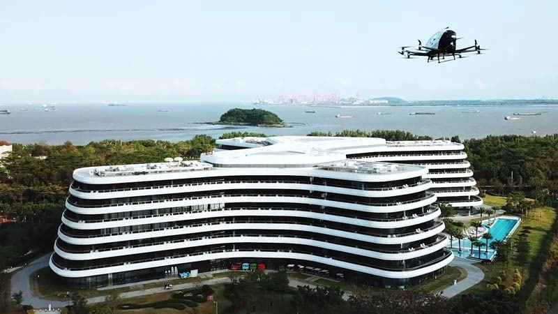 Image 1 : Découvrez l’hôtel chinois pensé pour les voitures volantes autonomes