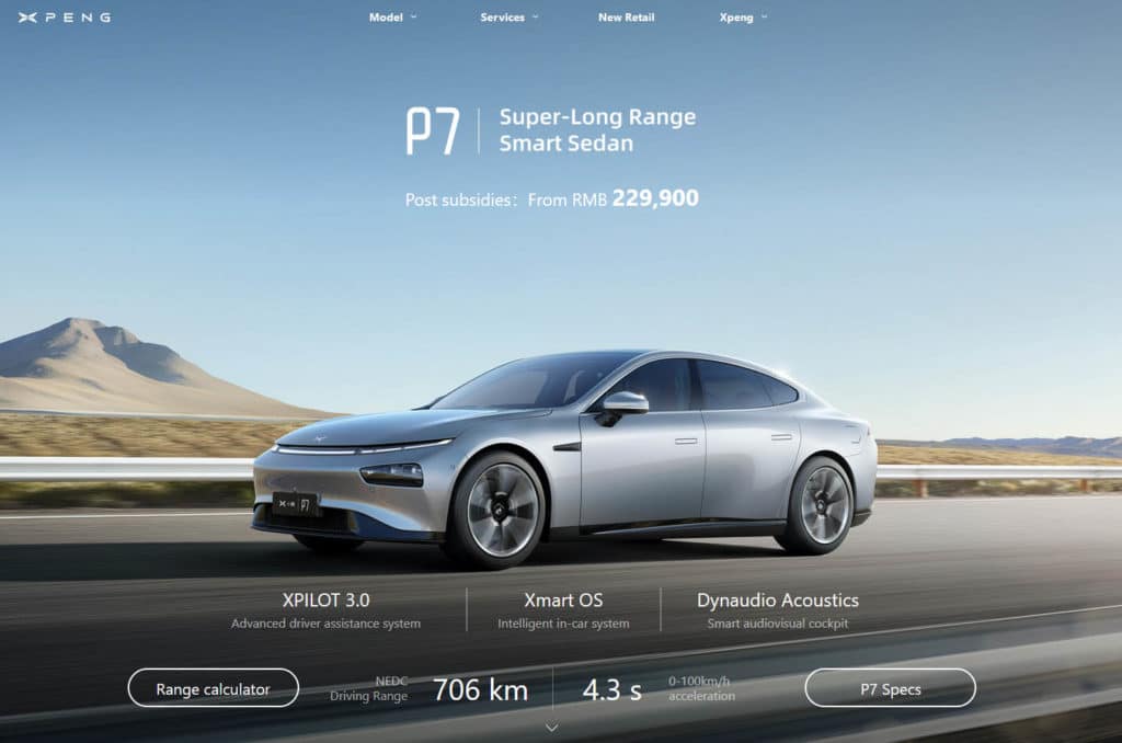 Image 2 : Xpeng s’inspire tellement de Tesla qu’il en copie le site web