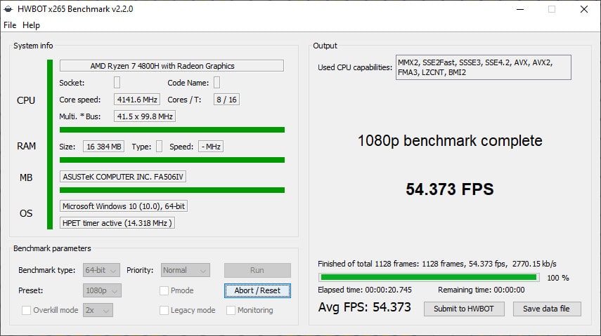 Image 15 : Test Asus TUF Gaming A15 (TUF566IV-AL155T) : le Ryzen 7 4800H d'AMD au service d'un notebook gamer efficace