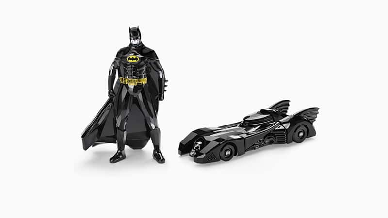 Batman et sa Batmobile en cristal Swarovski