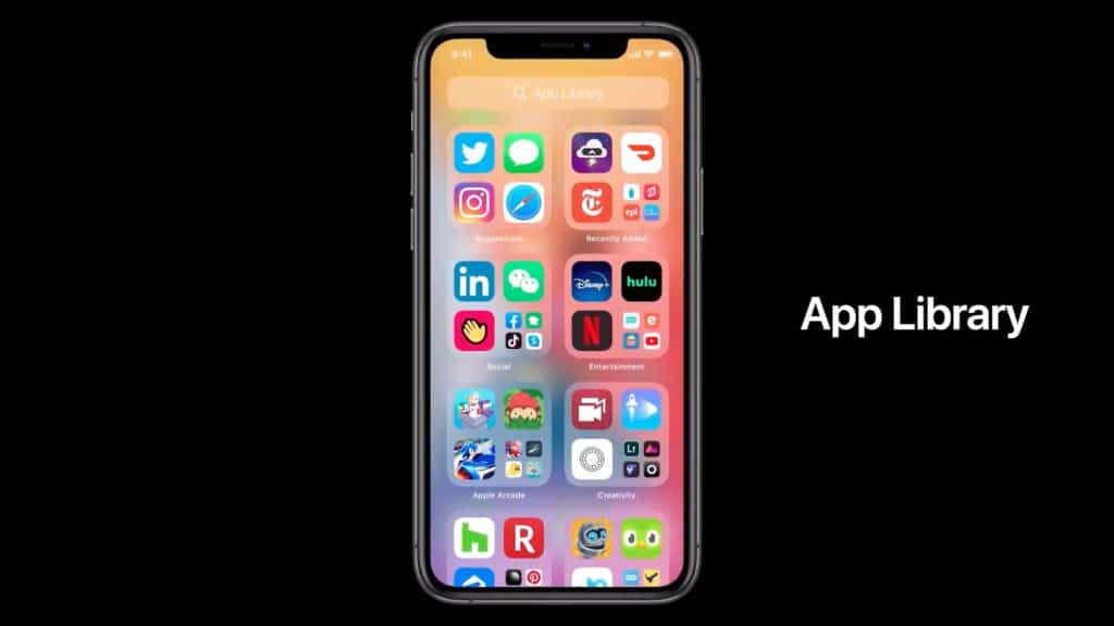 ios 14 apple app library organiser applications