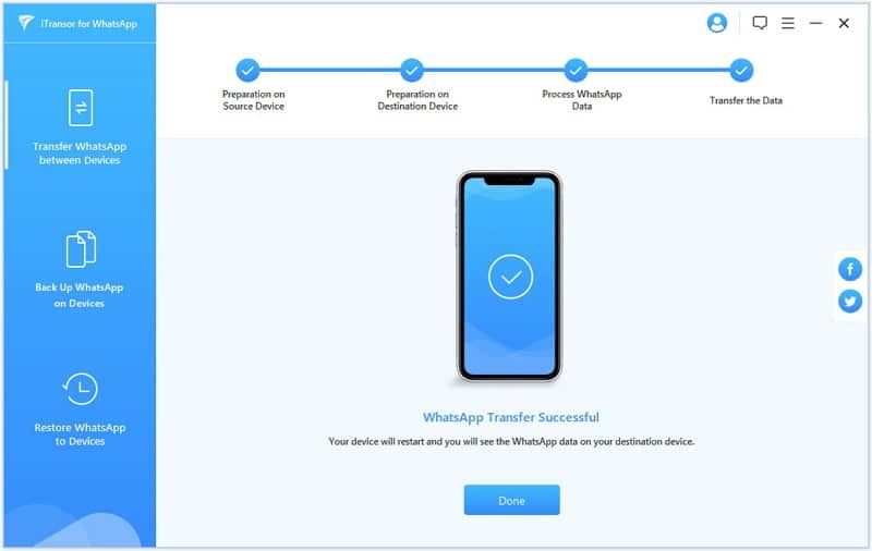 Image 3 : Comment transférer facilement vos données WhatsApp de votre mobile Android à votre iPhone et vice et versa ?