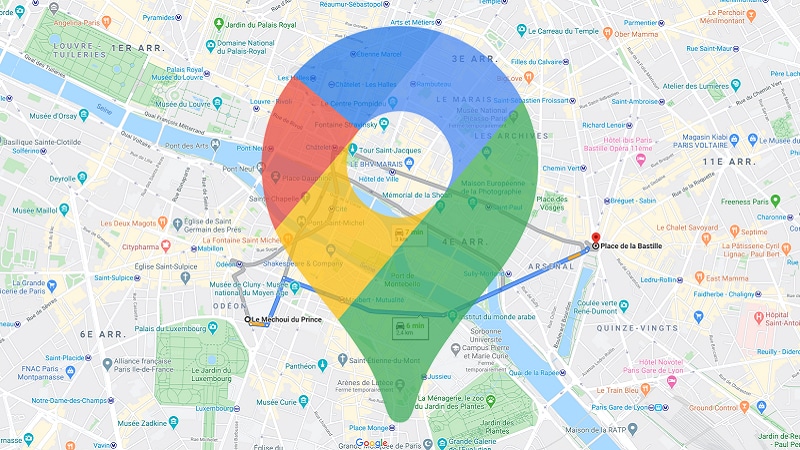 google maps feux rouges