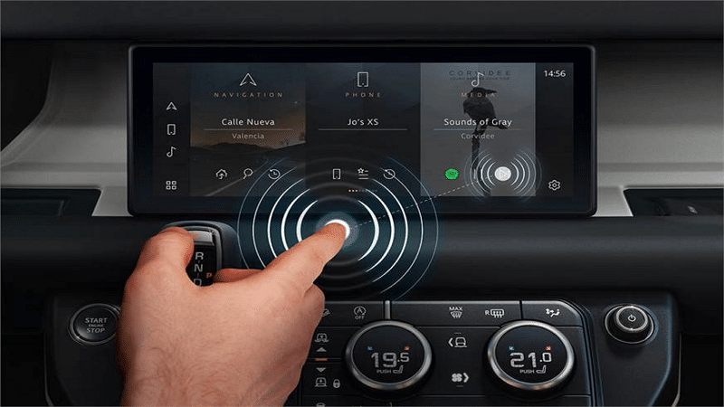 Jaguar Land Rover touchless screen