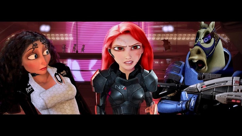 Image 1 : Mass Effect : des artistes recréent les personnages de la franchise à la façon Disney