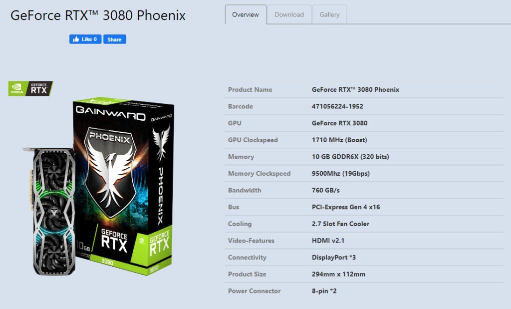 Gainward GeForce RTX 3080 3090