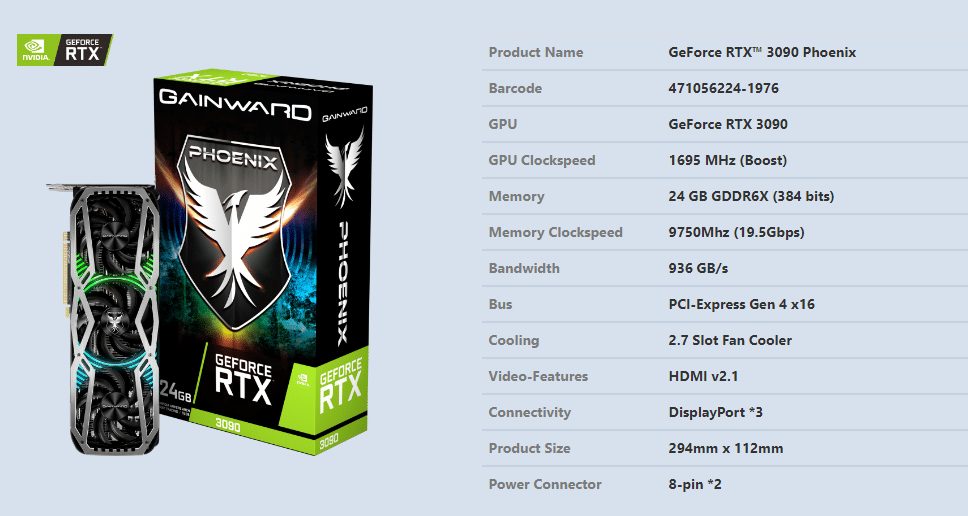 Gainward GeForce RTX 3080 3090