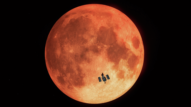 Image 1 : Des scientifiques utilisent la lune comme miroir pour étudier la Terre pendant une éclipse lunaire