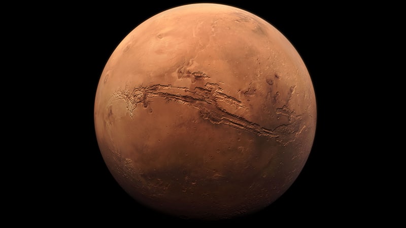 Image 1 : Mars : la planète aurait été recouverte de glaciers et non de rivières