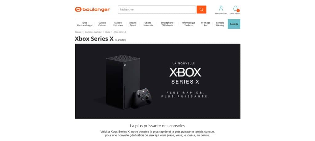 xbox series x boulanger