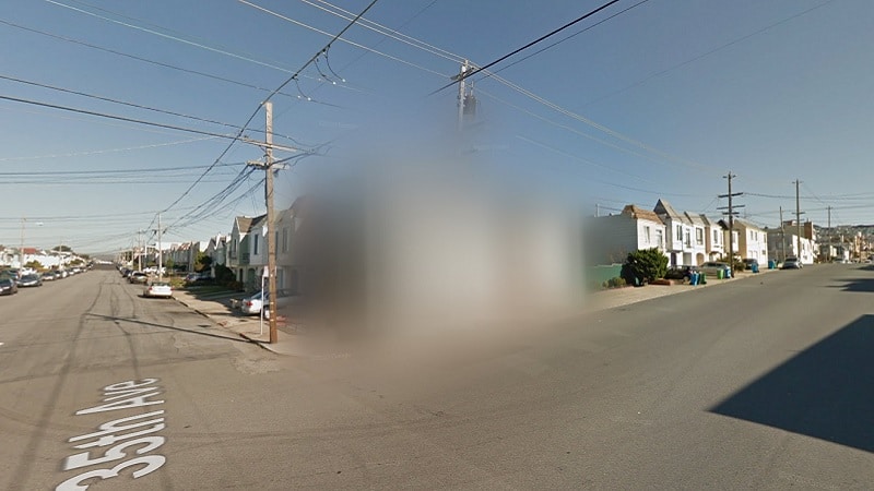 Maison floutée sur Google Street View